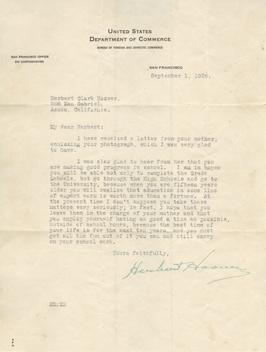 Herb Hoover Letter